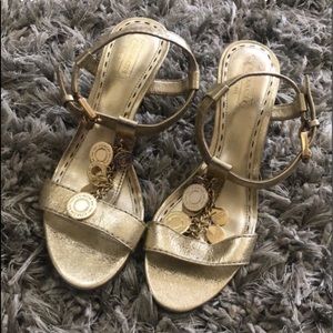 Gold Coach Sandals Size 6.5